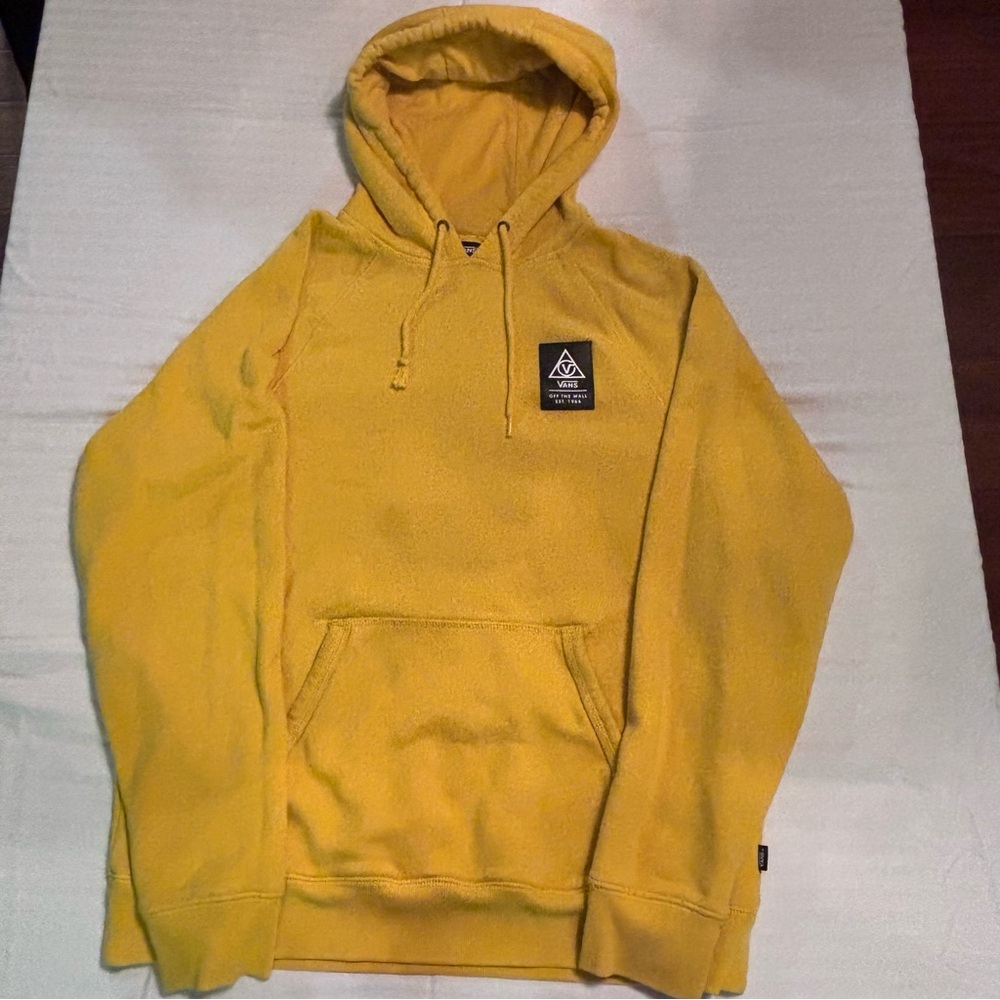 Casual Athleisure, Skater vibes Vans Versa Bright Yellow Hoodie for Men, Large
